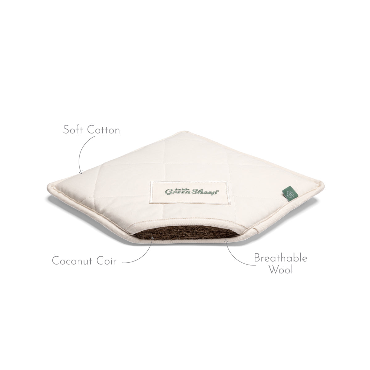 The Little Green Sheep Natural Moses Basket Mattress  - Hola BB