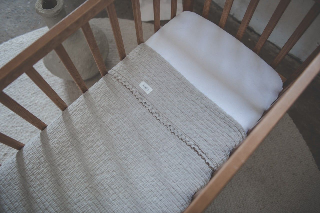 Koeka Lace Elba blanket Cot / Clay - Hola BB