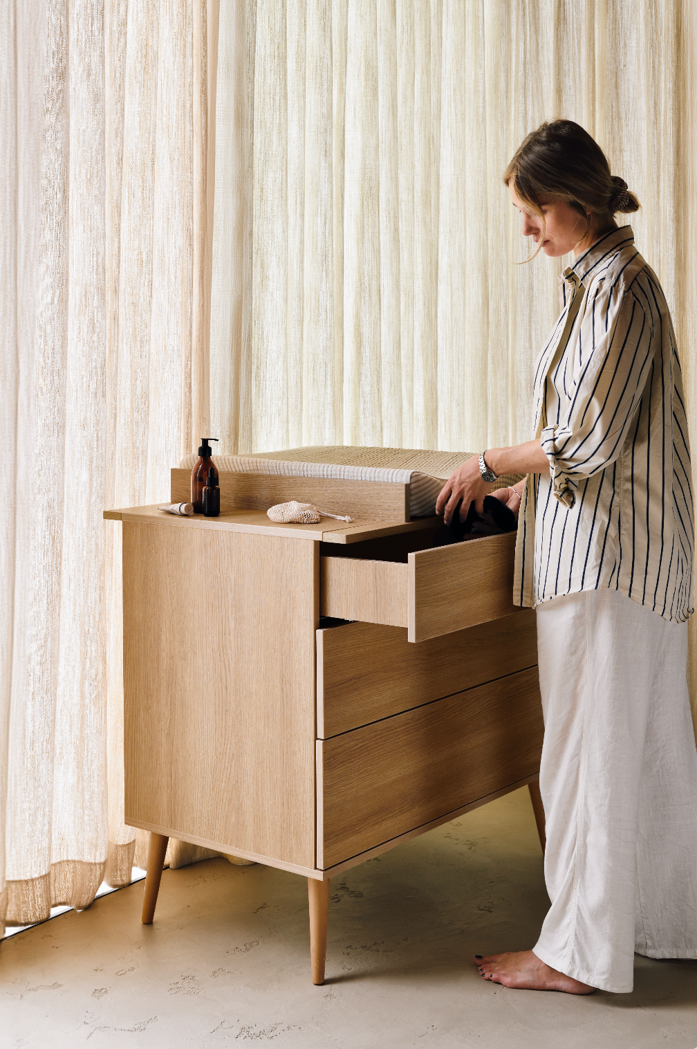 Flow Estensione Cassettiera - Honey Ash