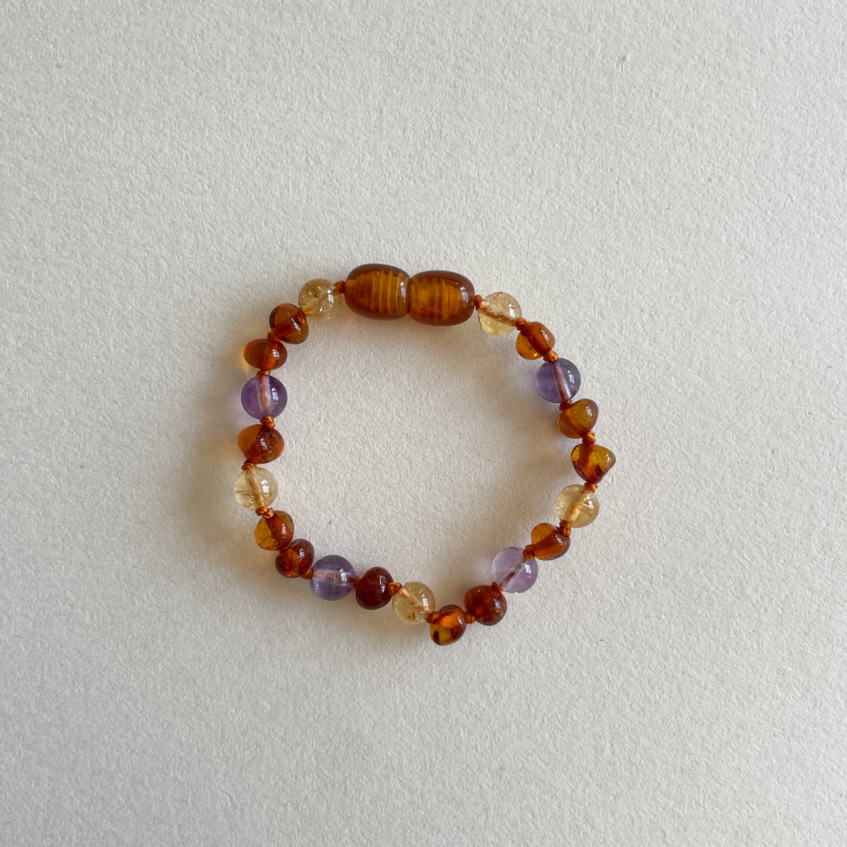 MAYLI Amber Baby Bracelet Amethist & Citrine - Hola BB