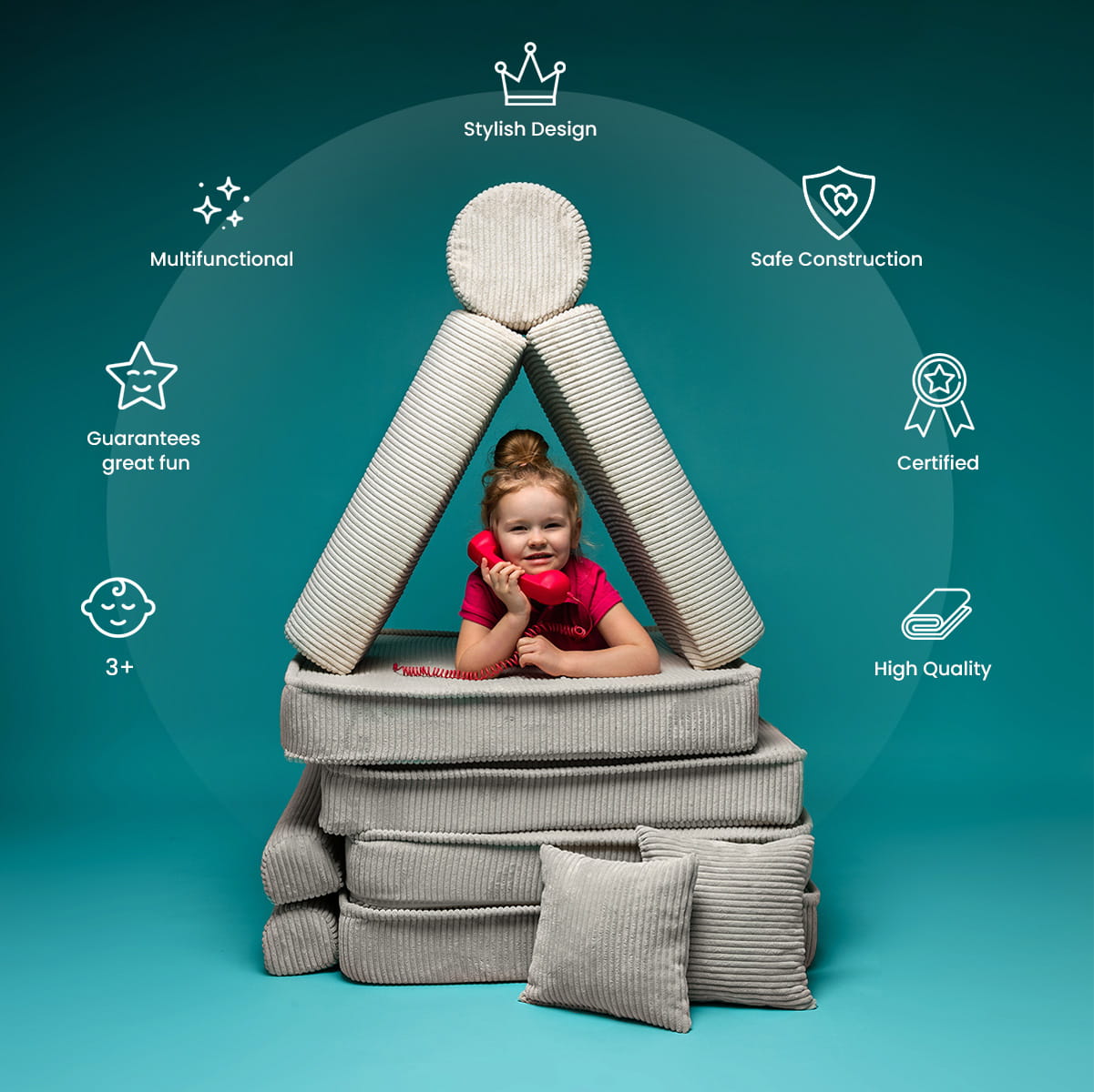 Meow Baby Modular Sofa for Kids  - Hola BB