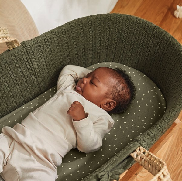 Органічне льняне простирадло для кошика Мойсея – Natural Edit