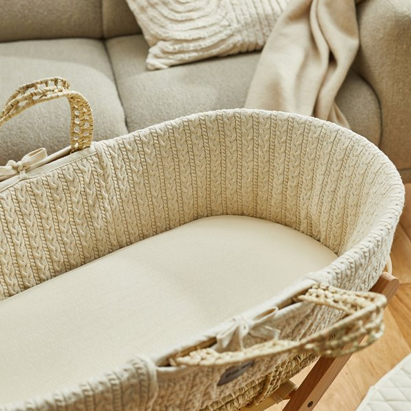 Органічне льняне простирадло для кошика Мойсея – Natural Edit