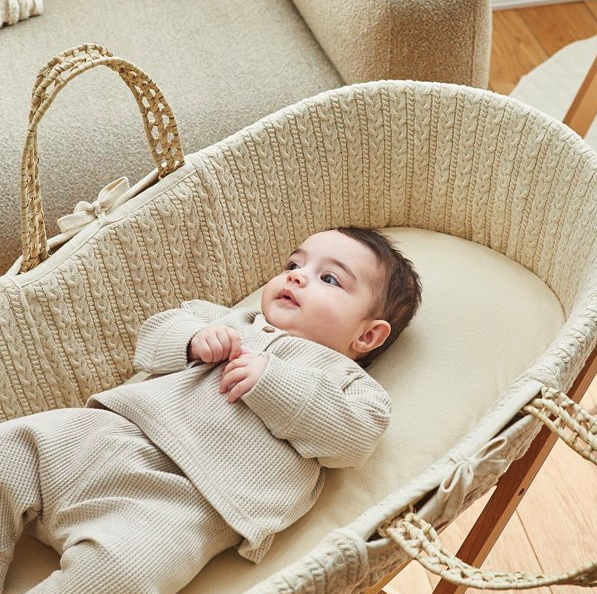 Органічне льняне простирадло для кошика Мойсея – Natural Edit