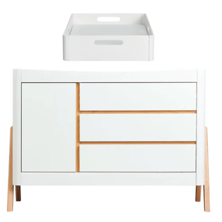 Gaia Baby Hera Dresser - Scandi White / Natural  - Hola BB