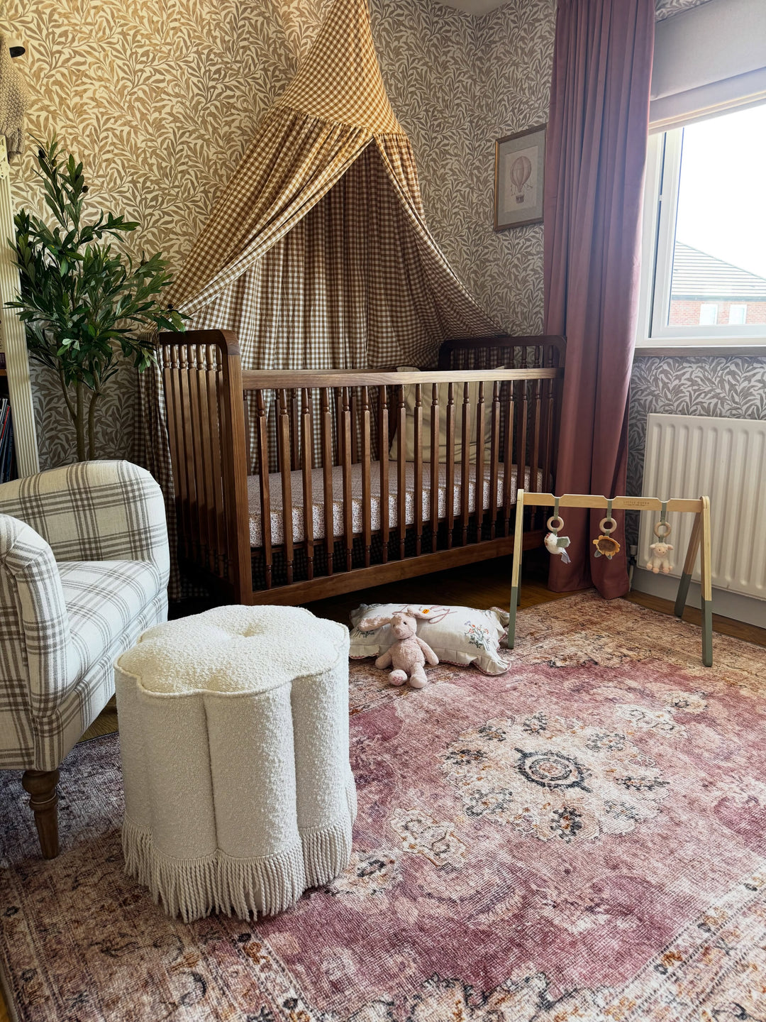 Lettino Heritage Vintage con sponda per bambino - Noce