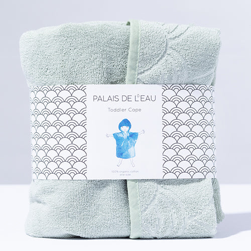 PALAIS DE L’EAU Organic Toddler Cape Pastel Green - Hola BB